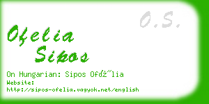 ofelia sipos business card